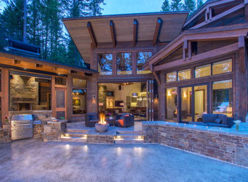 Whitefish Lake Patio Custom Home Builder Whitefish Montana